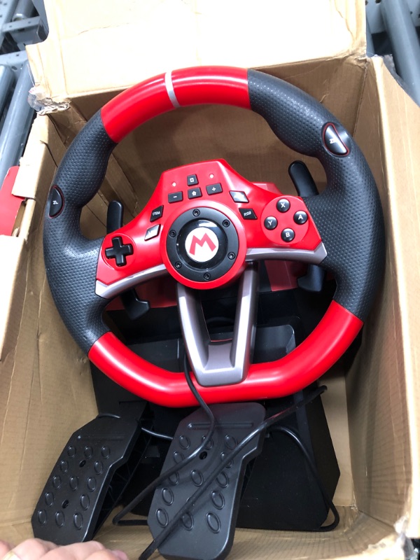 Photo 2 of Nintendo Switch Mario Kart Racing Wheel Pro Deluxe By HORI,USB - Officially Licensed By Nintendo Switch - Mario Kart Pro Deluxe