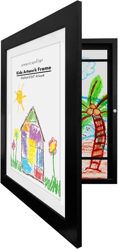 Photo 1 of Lsxsyh Kids Artwork Frames Changeable, Kids Art Frames Front Opening, A4 Artwork Display Storage Frames for Children Drawing Crafting, Hanging & Storage Artwor