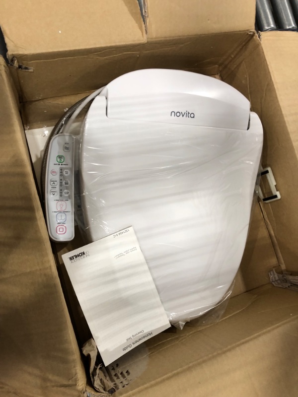 Photo 2 of (READ NOTES) KOHLER BN330S-N0 Novita Electric Bidet Toliet Seat, Round Heated Bidet Warm Water Bidet with Dryer, Bidets for Existing Toilets, White
