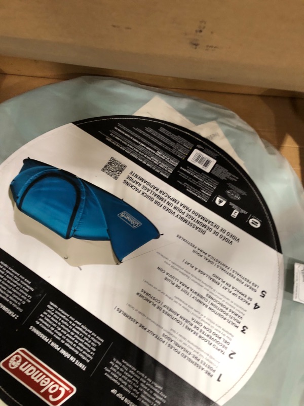 Photo 2 of Coleman Pop-Up Camping Tent 4 Person Blue