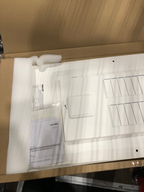 Photo 2 of Leviton LDC20-W 20 Space Indoor Load Center Cover and Door with Window, White 20 Space Standard, With Observation Window