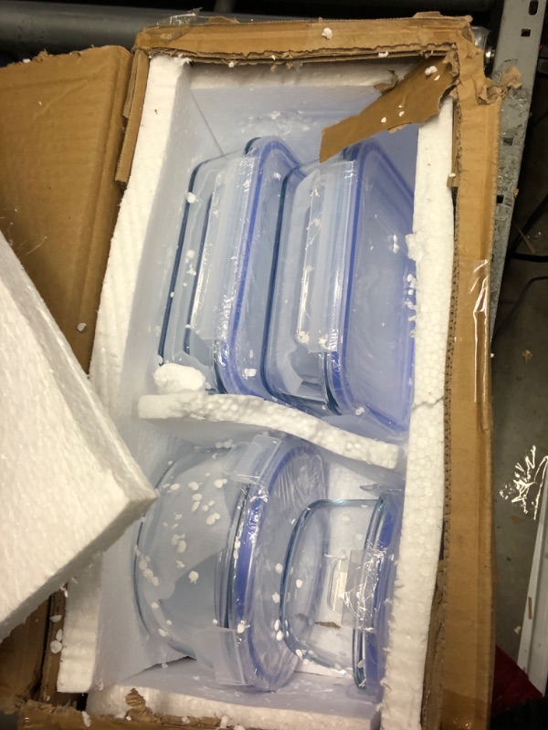 Photo 1 of Amazon Basics Glass Locking Lids Food Storage Containers, 14-Piece Set
