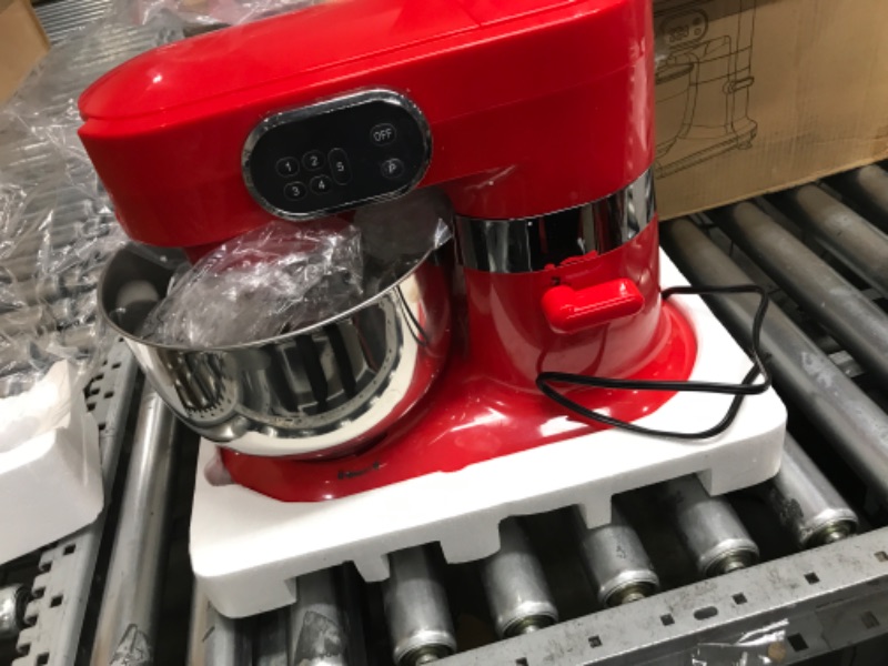 Photo 2 of ***MISSING BLENDER PIECES AND OTHER PARTS - UNABLE TO TEST***
Stand Mixer, 8.5QT 8 in 1 Multifunctional Kitchen Electric Mixer with Dough Hook, Red