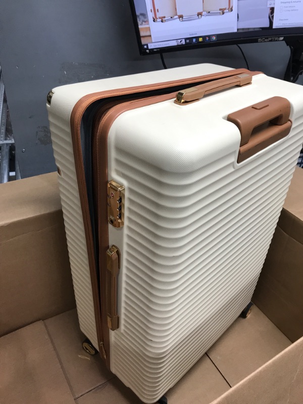 Photo 1 of Joyway Luggage Sets 3 Piece,Expandable Hard Shell Suitcase Set with Spinner Wheels, Lightweight Travel Luggage set with TSA Lock(White,Luggage Sets 5 Piece) White Luggage sets 5 piece