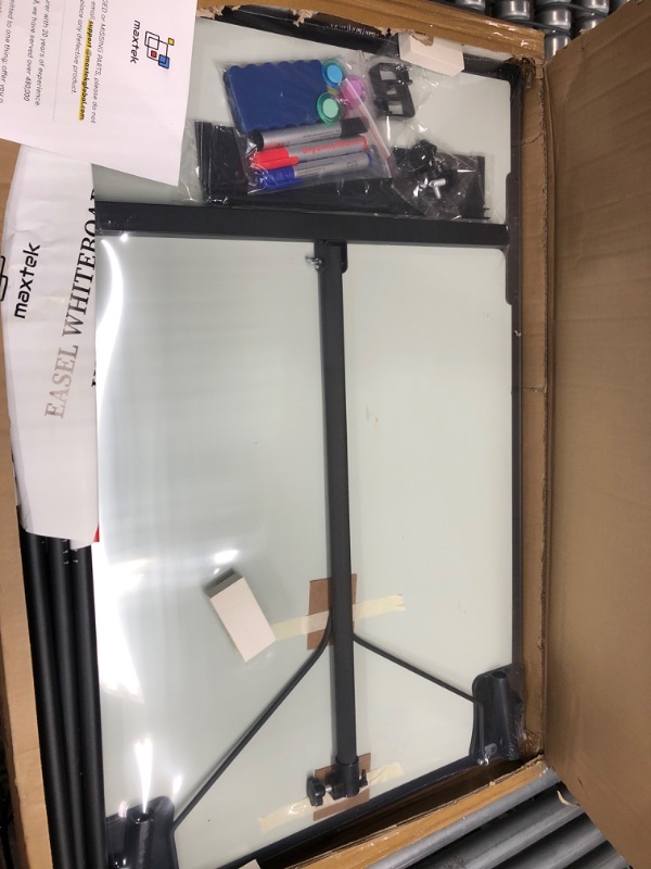 Photo 2 of Easel Whiteboard - Magnetic Portable Dry Erase Easel Board 36 x 24 Tripod Whiteboard Height Adjustable Flipchart Easel Stand White Board for Office or Teaching at Home & Classroom (Black) Black 36x24