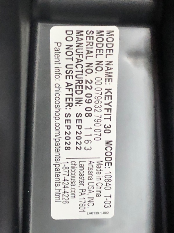 Photo 2 of ***USED - MIGHT BE MISSING PARTS***
Chicco KeyFit 30 ClearTex Infant Car Seat and Base, Rear-Facing Seat for Infants 4-30 lbs