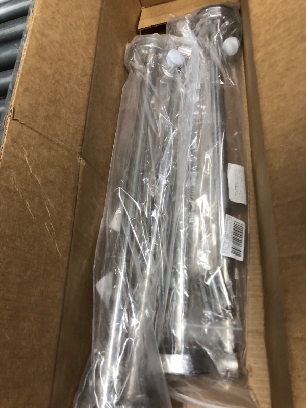 Photo 1 of 2 Pack Ceiling Mount Bracket, Stainless Steel Wardrobe Pipe Bracket Rod Holder Ceiling Holder, ULIFESTAR Shower Curtain Closet Wardrobe Rod Lever Support Holder Pipe Flange Socket (D*H)26*500mm/1*20'' 72x26x500mm/2.8x1x20''