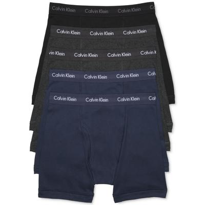 Photo 1 of Calvin Klein Underwear Cotton Classics 5 Pack Boxer Brief (Black/Charcoal Heather/Blue Shadow) Men's Underwear
XL