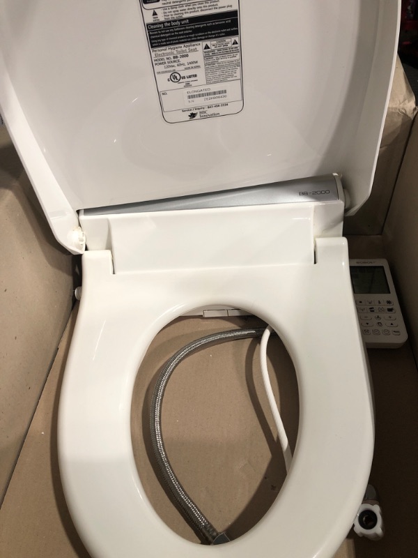 Photo 5 of * see clerk notes *
(VISIBLY USED)  Bio Bidet Bliss BB2000 Elongated White Smart Toilet Seat