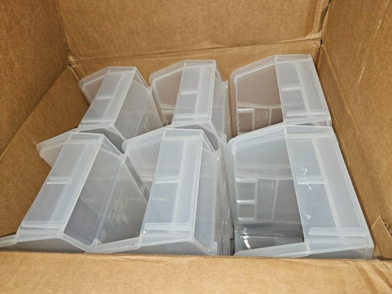 Photo 1 of  IRIS USA Plastic stackable Transparent Containers IRIS USA Stackable Plastic Food Storage Bins (12PK)
