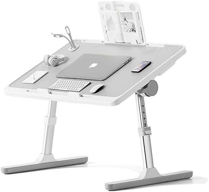 Photo 1 of Adjustable Laptop Desk Tray for Bed, Foldable Lap Desks Bed Tables, with USB Charge Port Storage Drawer, Computer Lap Table for Eating Writing Painting Gaming
