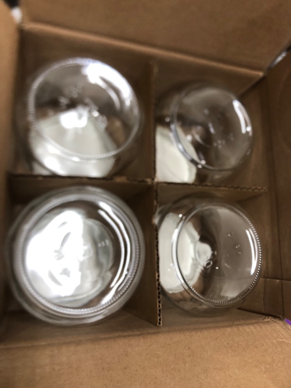 Photo 2 of Half Gallon Glass Mason Jar (64 Oz - 2 Quart) - 4 Pack - Wide Mouth, Metal Airtight Lid, USDA Approved BPA-Free Dishwasher Safe Canning Jar for Fermenting, Sun Tea, Kombucha, Dry Food Storage, Clear