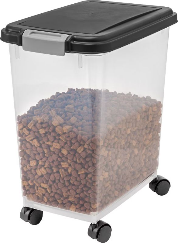 Photo 1 of (ONLY 1) IRIS Airtight Pet Food Storage Container with IRIS Airtight Food Storage Container, 54-Pounds, No Scoop 33qt