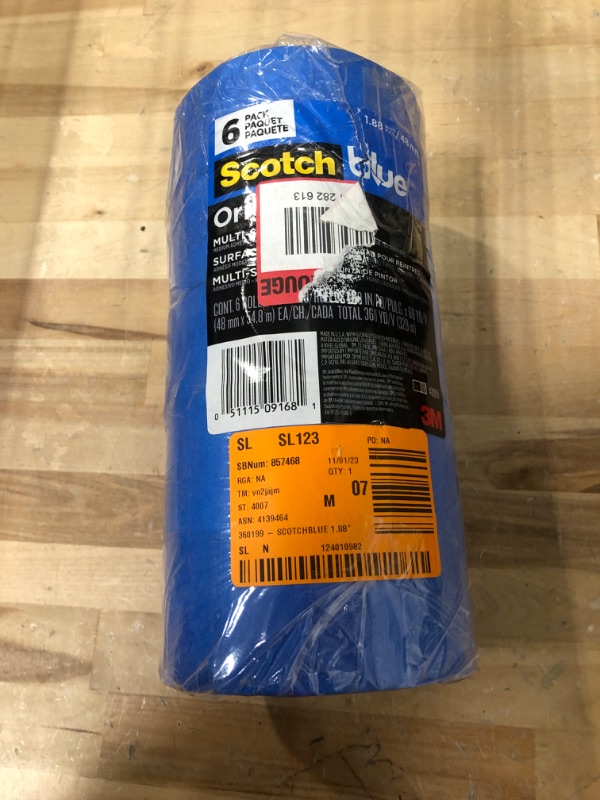 Photo 2 of *READ NOTES* 3M ScotchBlue 1.88 in. x 60 yds. Original Multi-Surface Painter's Tape (6-Pack)