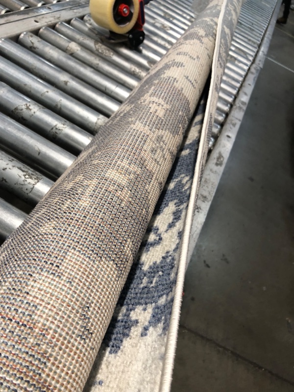 Photo 1 of nuLOOM Deedra Modern Abstract Area Rug- Distressed, Non-Shedding, Easy Care, Bedroom, Living Room, Dining Room, Hallway Blue 8' x 10'