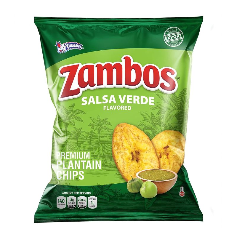 Photo 1 of **Exp Date April 9,2024!! Zambos Plantain Chips Salsa Verde (Pack of 12)
