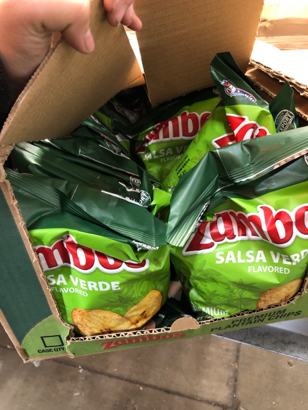 Photo 2 of **Exp Date April 9,2024!! Zambos Plantain Chips Salsa Verde (Pack of 12)
