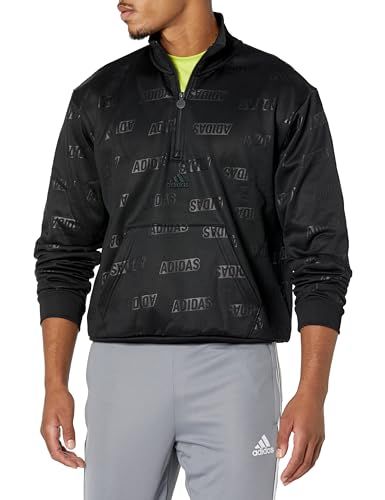 Photo 1 of Adidas Men's Brand Love Half-Zip, Black, Large
