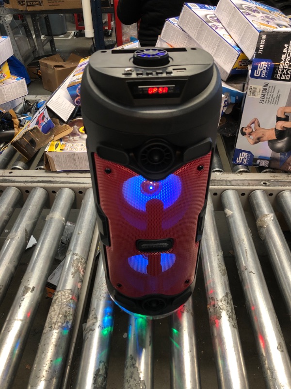 Photo 1 of **SEE NOTES**
MPD474-BK Max Power 4x2 Portable Bluetooth Speaker with Microphone - Black
