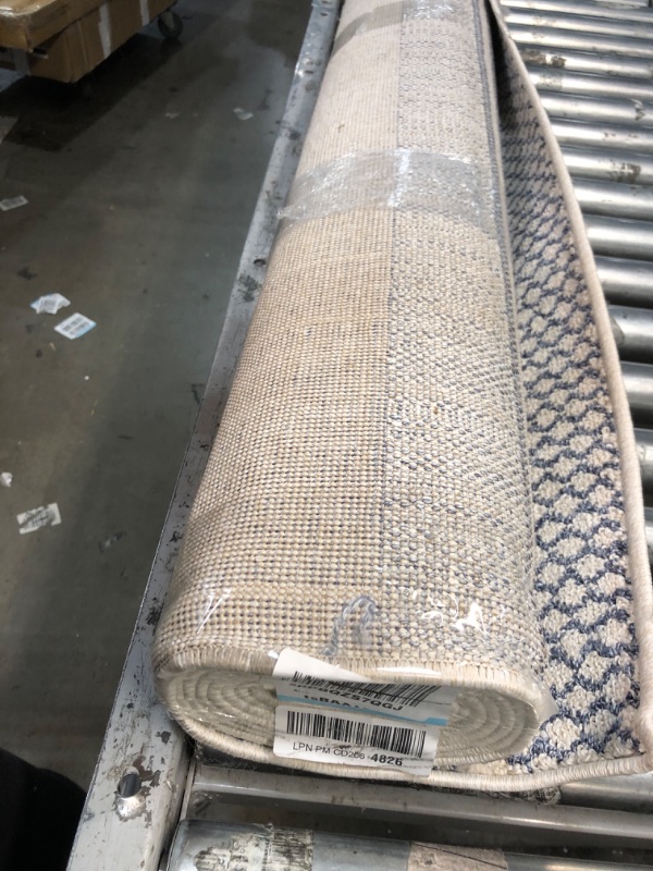 Photo 1 of Well Woven Brer Light Blue Abstract Geometric Tribal Area Rug (7'10" x 9'10") 7'10" x 9'10" Light Blue