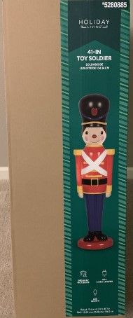 Photo 1 of 41 Inch Blue Lighted Toy Christmas Soldier Blow Mold LED Lighting Decor
