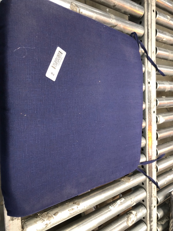 Photo 1 of 18" x 18" blue chair cushion 