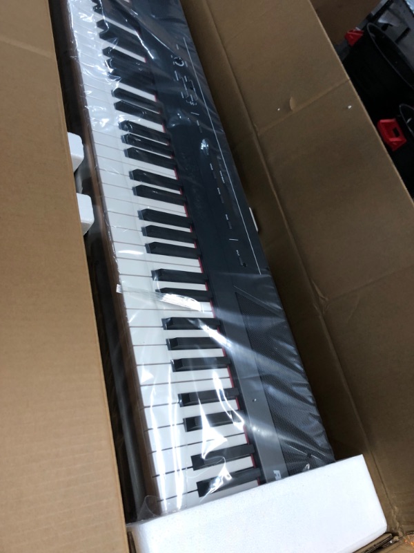 Photo 2 of Alesis Recital – 88 Key Digital Piano Keyboard with Semi Weighted Keys, 2x20W Speakers, 5 Voices, Split, Layer and Lesson Mode, FX and Piano Lessons Recital Piano Only