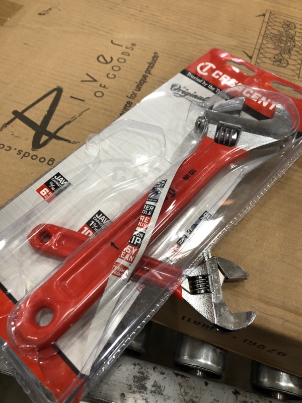 Photo 2 of 6 in. and 10 in. Chrome Cushion Grip Adjustable Wrench Set (2-Piece)
