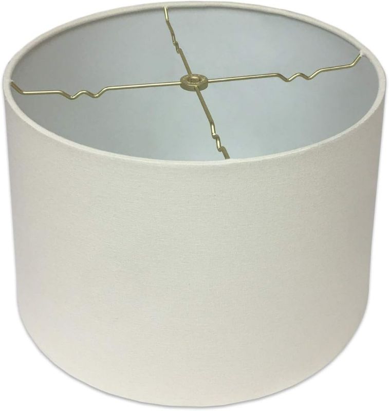 Photo 1 of 
Royal Designs, Inc. Shallow Drum Hardback Lamp Shade, HB-610-12LNEG, Linen Eggshell, 11 x 12 x 8.5