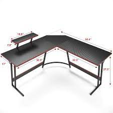 Photo 1 of Vineego 51-in Black Modern/Contemporary Gaming Desk
