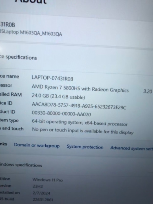 Photo 1 of asus 16/ 24GB RAM 1TB SSD VivoBook 16X Laptop, Windows 11 Pro, AMD Ryzen 7 5800HS 8-Core Processor, WUXGA IPS Anti-Glare Display, Camera Privacy Shutter, HDMI, USB-C, Blue 24GB RAM | 1TB PCIe SSD Ryzen 7 5800HS