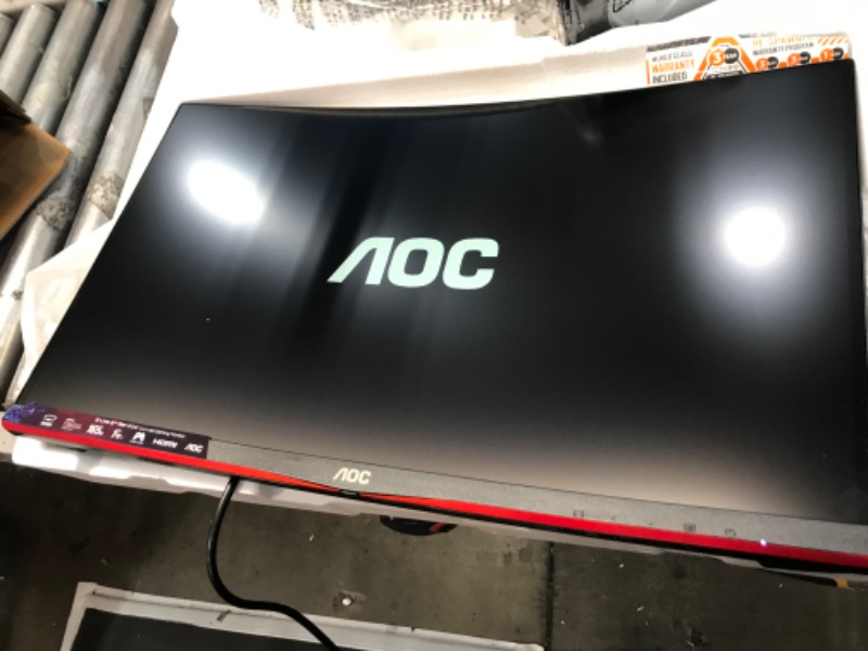 Photo 2 of AOC C24G1A 24" Curved Frameless Gaming Monitor, FHD 1920x1080, 1500R, VA, 1ms MPRT, 165Hz (144Hz supported), FreeSync Premium, Height adjustable Black 24 in FHD Curved 165Hz 1ms