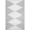 Photo 1 of 
nuLOOM
Romina Ivory 5 ft. x 8 ft. Machine Washable Diamond Stripes Indoor Area Rug