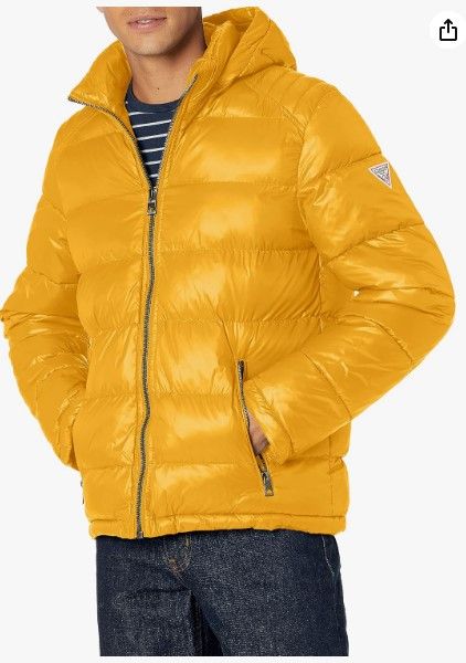 Photo 1 of GUESS Men's Mid-weight Puffer Jacket With Removable Hood
LARGE