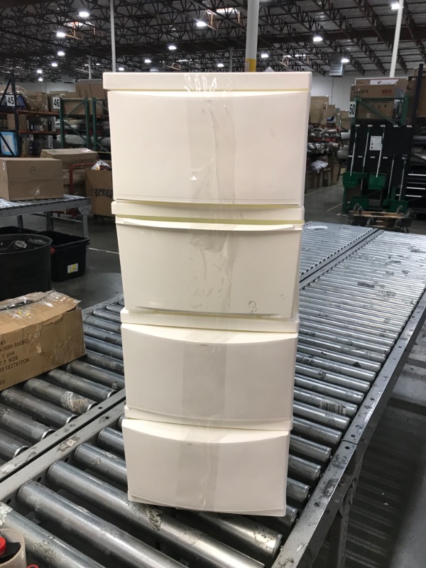 Photo 1 of 4 drawer plastic bin white