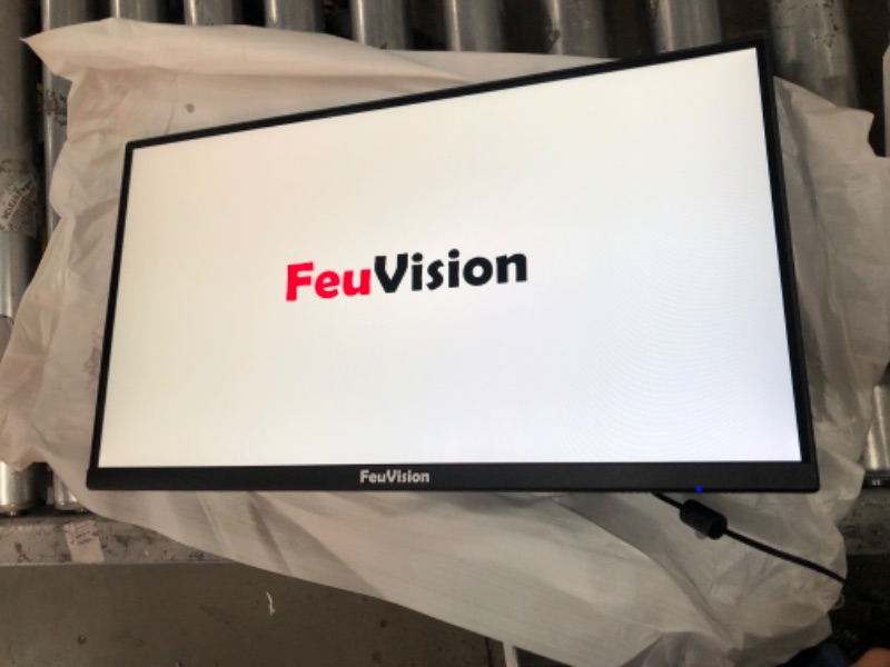 Photo 2 of FeuVision 22 inch Monitor 1080p Full HD, Gaming & Office Computer Monitor, 3-Sided Frameless & Ultra Slim, 75Hz, VESA Mountable, VA Panel, 99% sRGB, Adaptive Sync, HDMI & VGA, Built-in Speakers 22inch 75Hz