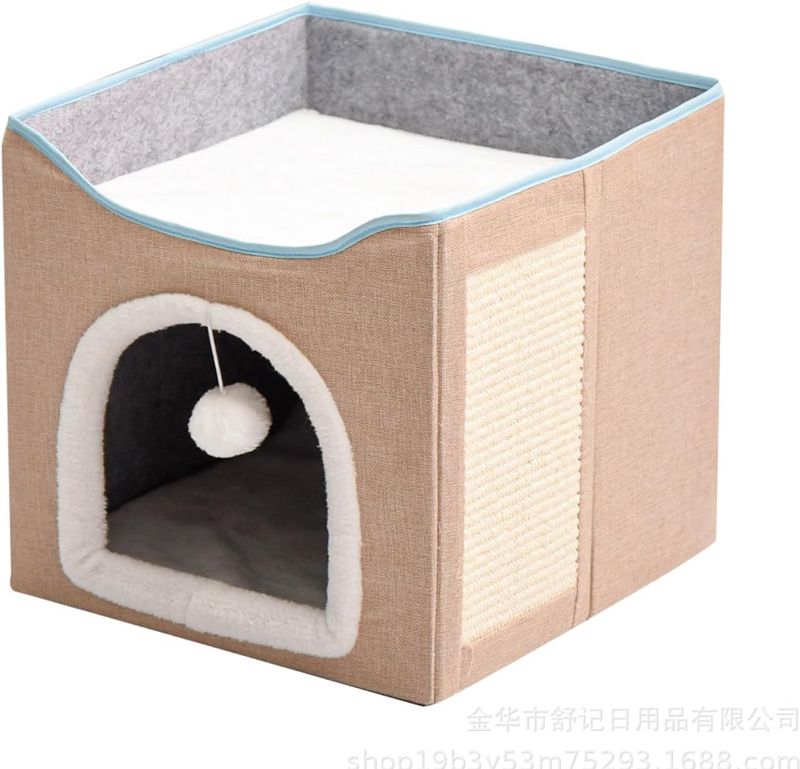 Photo 1 of **SEE NOTES**Kitty Shelter for Pets cat Houses for Indoor Cats to Stay Bedsure for Indoor Cat Bed Cave for Pet Foldable Cat Hideaway,15.35x15.35x14.96 inches, Grey
