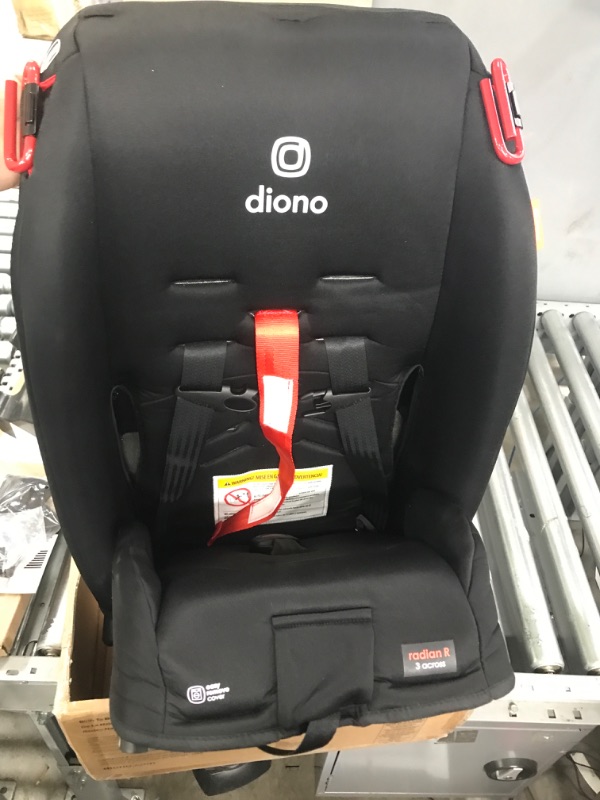 Photo 4 of Diono Radian 3R, 3-in-1 Convertible Car Seat, Rear Facing & Forward Facing, 10 Years 1 Car Seat, Slim Fit 3 Across, Jet Black Radian 3R Fits 3 Across Black Jet