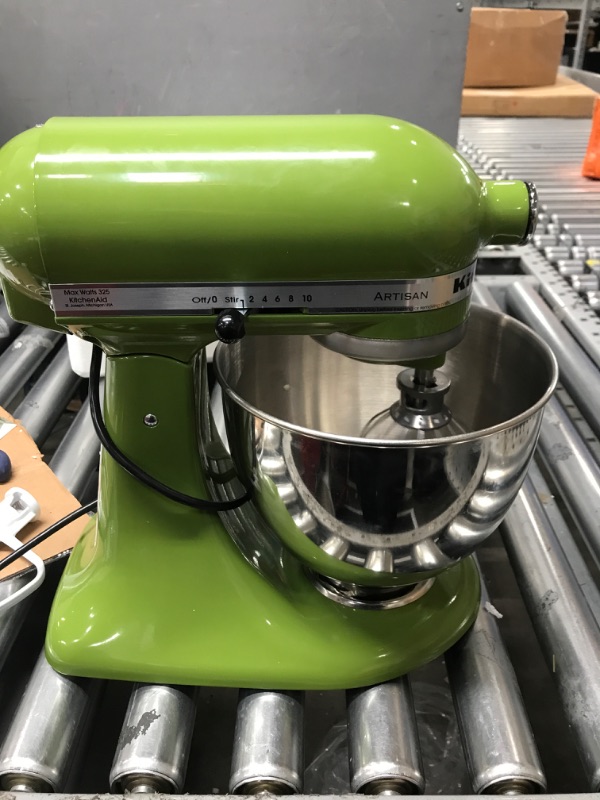 Photo 3 of KitchenAid Artisan Series 5 Quart Tilt Head Stand Mixer with Pouring Shield KSM150PS, Matcha Matcha Mixer