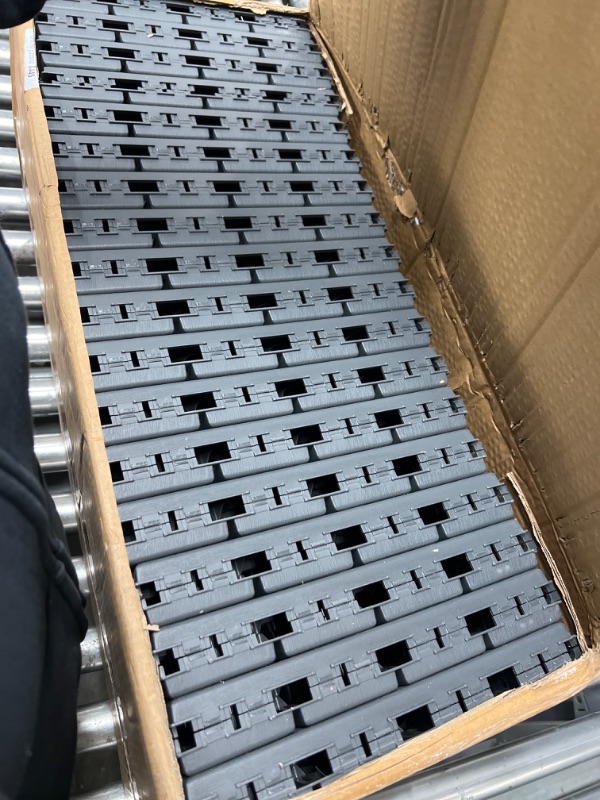 Photo 1 of 36 sq. ft Plastic Interlocking Deck Tiles,36 Pack Patio Deck Tiles,12"x12" Waterproof Outdoor Flooring All Weather Use, Patio Floor Decking Tiles for Porch Poolside Balcony Backyard,Dark Grey 36 Grey