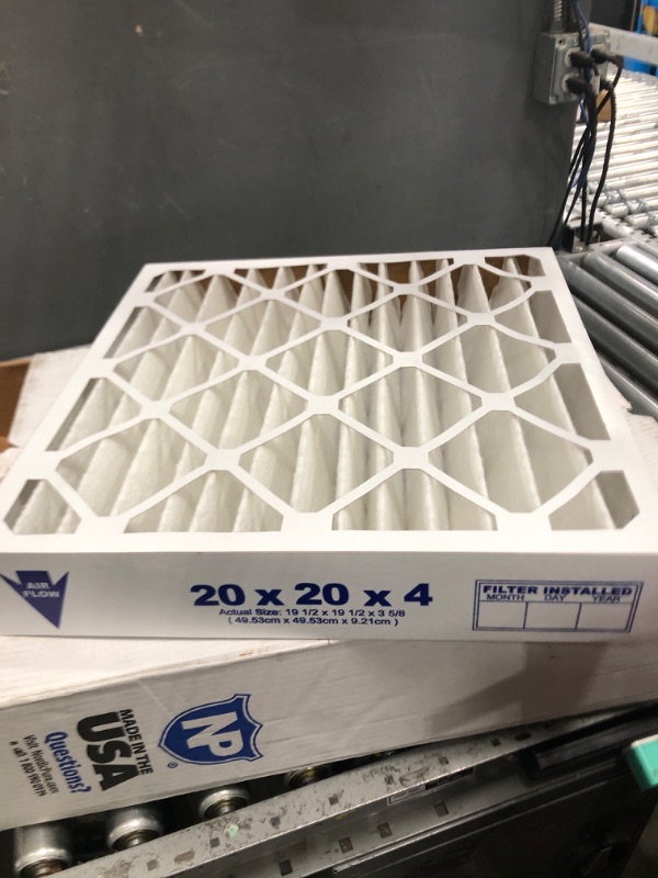 Photo 2 of 20x20x4 (3 5/8) Pleated Air Filters MERV 14 Qty 1