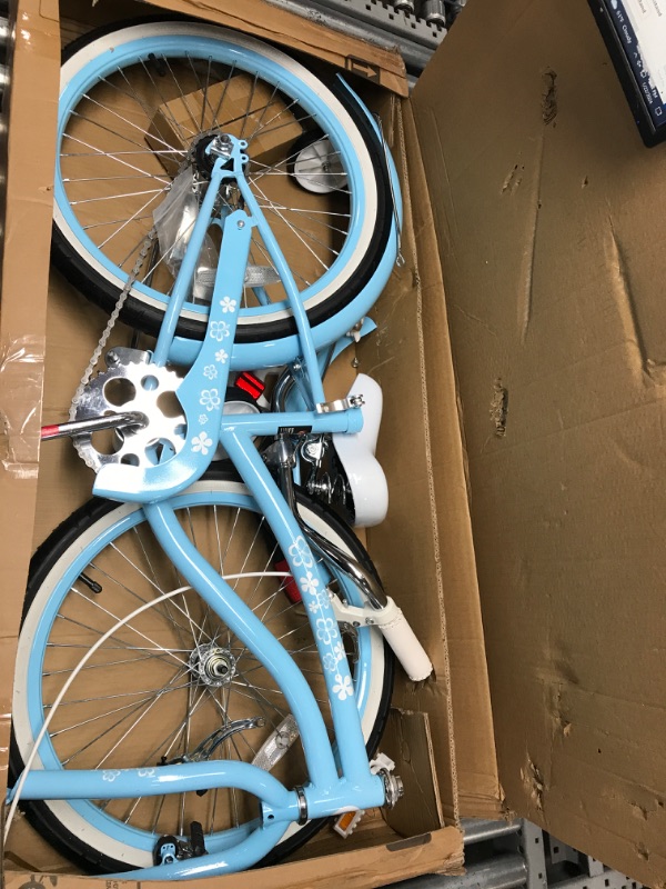 Photo 2 of ACEGER Girls Beach Cruiser Bike, 16 Inch and 20 Inch Bike for Kids 4-9 Years Old Sky Blue 20 Inch With Kickstand