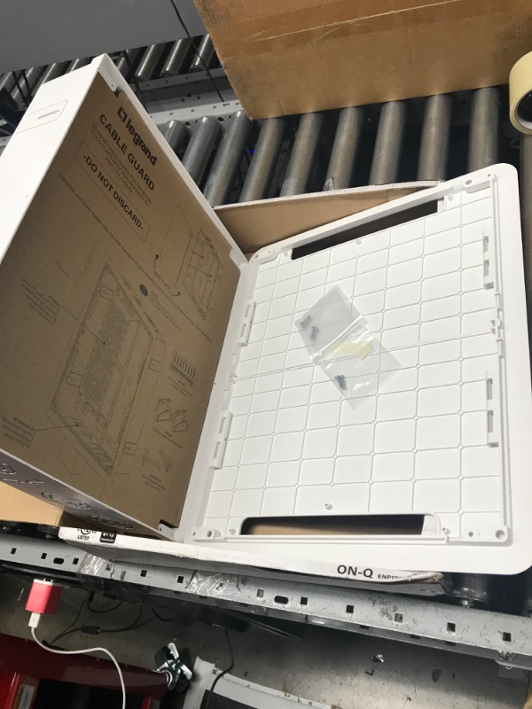 Photo 1 of Legrand - OnQ Cable Management, TV Home Theater Box, Recessed Storage Box, Dual Purpose, 17 Inches, White (ENP1700-NA) & AC1040 Plastic Universal Mounting Plate, Universal-10 inch, White