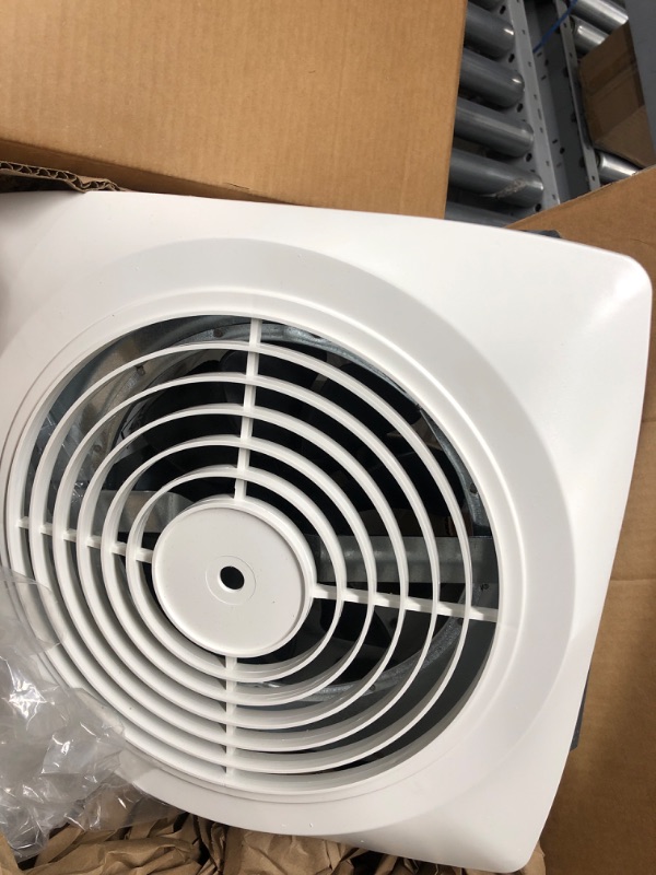 Photo 2 of ***Parts Only***Broan-Nutone 511 Room-to-Room Ventilation Fan, Plastic White Square Exhaust Fan, 4.5 Sones, 180 CFM, 8"