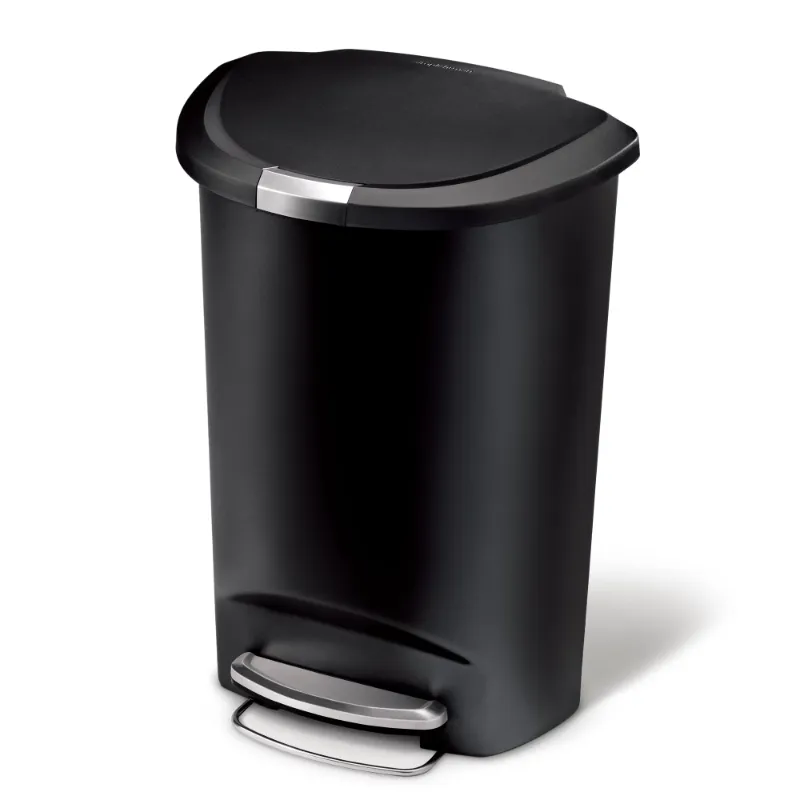 Photo 1 of **DOES NOT FUNCTION SEE NOTES**
simplehuman 50 litre semi-round step can black plastic 