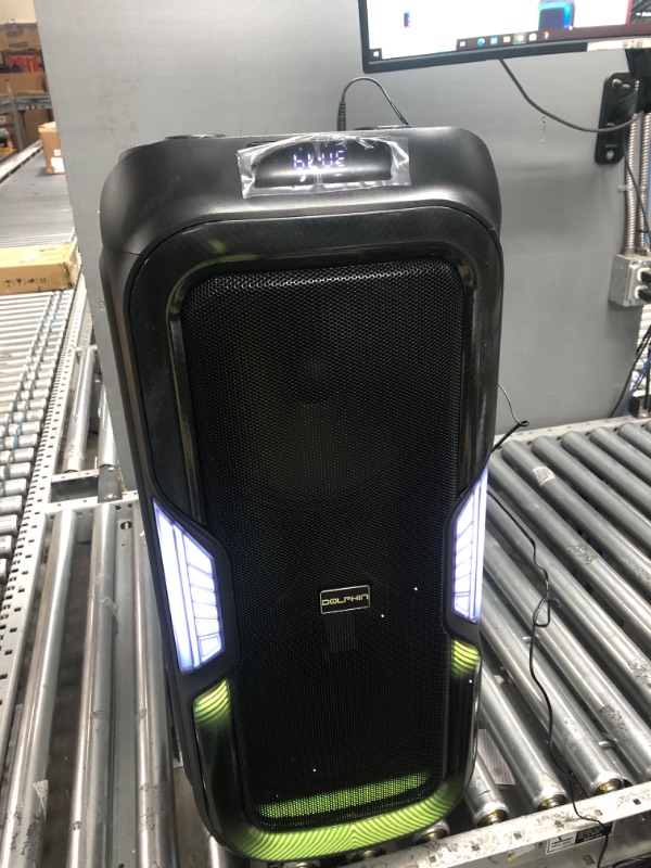 Photo 2 of Dolphin New SP-1060RBT: Crisp & DEEP BASS - Dual 10" Bluetooth Portable Speaker w/Light Show - Rechargeable Speaker | Immersive Sound, Vibrant LED Lights, Wireless Connectivity