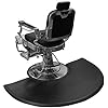 Photo 1 of 1 Inch Thick Barber Cutting Chair Salon Floor Mats for Beauty Hair Stylist Station Anti Fatigue (Black, 5 Ft × 3 Ft Ellipse) Black Ellipse