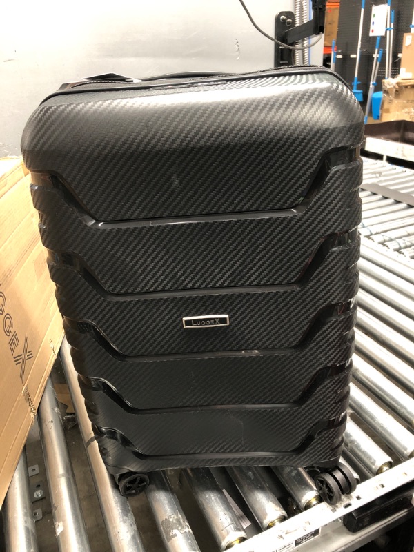 Photo 1 of (READ NOTES) LUGGEX 24 Inch Luggage with Spinner Wheels - PP Lightweight Luggage Expandable - High Rebound Toughness & Anti-Explosion Zipper (Black Suitcase) 24 Black
