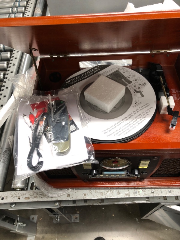 Photo 3 of Victrola Navigator 8-in-1 Classic Bluetooth Record Player with USB Encoding and 3-Speed Turntable Bundle