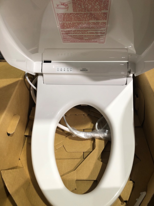 Photo 3 of * previously opened * see images for damage *
TOTO SW3084#01 WASHLET C5 Electronic Bidet Toilet Seat with PREMIST and EWATER+ 